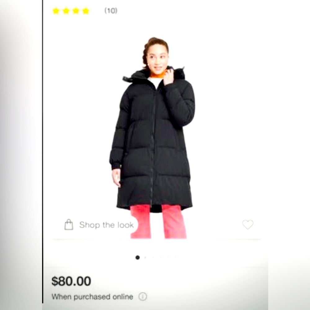 NWT XL ALL IN MOTION MID LENGTH PUFFER JACKET